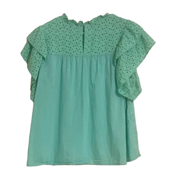 Light Green Eyelet Woman’s Top XXL - Picture 3 of 5